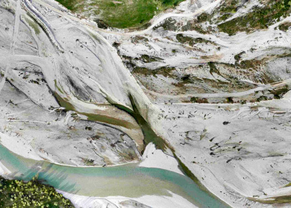 Rilievo alveo fiume Piave