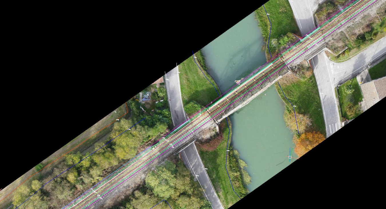 Rilievi topografici e aerofotogrammetrici lungo 52 KM di linea ferroviaria