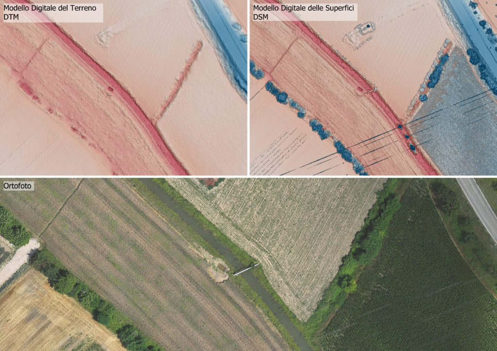 Rilievi di un'area extraurbana nel comune di Albignasego